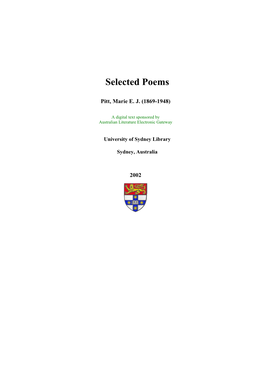 Selected Poems