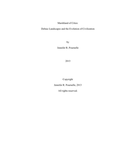 Marshland of Cities: Deltaic Landscapes and the Evolution Of