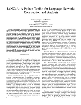 A Python Toolkit for Language Networks Construction and Analysis