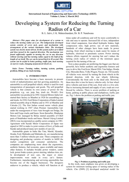 Developing a System for Reducing the Turning Radius of a Car B