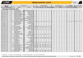 Midweek Basketball Coupon 03/11/2020 09:10 1 / 1