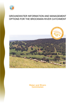 Groundwater Information and Management Options for the Brockman River Catchment