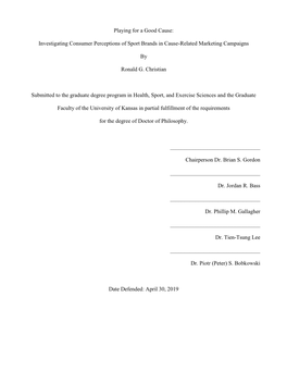 Christian Dissertation April 2019