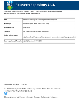 Hatetrack-Tracking-And-Monitoring-Racist-Hate-Speech-Online.Pdf