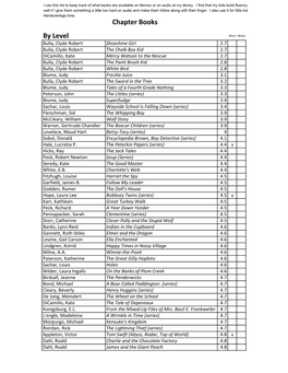 Chapter Book Level List + Librivox Audio