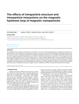 The Effects of Intraparticle Structure and Interparticle Interactions on the Magnetic Hysteresis Loop of Magnetic Nanoparticles