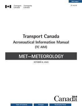 MET—METEOROLOGY OCTOBER 8, 2020 TC AIM October 8, 2020
