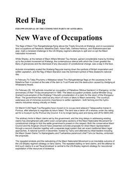 Red Flag New Wave of Occupations