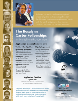 The Rosalynn Carter Fellowships