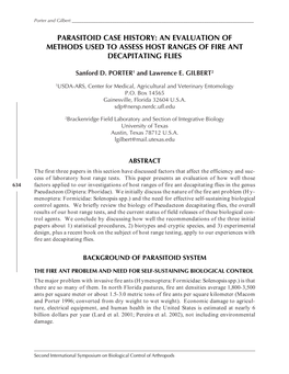 An Evaluation of Methods Used to Assess Host Ranges of Fire Ant Decapitating Flies