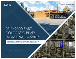 2616-2620 East COLORADO BLVD PASADENA, CA 91107