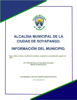 Información Del Municipio De Soyapango