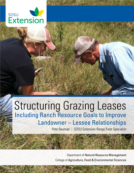 Structuring Grazing Leases: Including Ranch Resource Goals to Improve