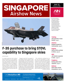 SINGAPORE PUBLICATIONS Airshow News « the Formal Notification Sent to the U.S