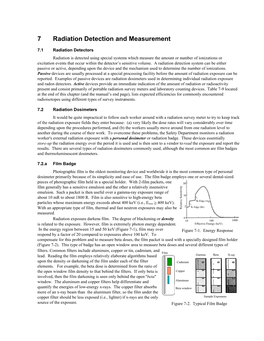 7 Radiation Detection and Measurement