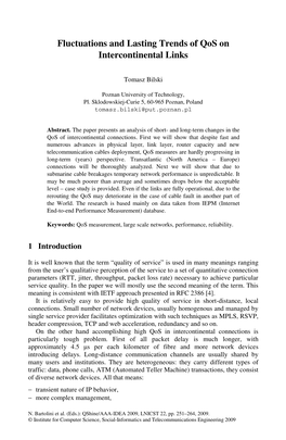 Fluctuations and Lasting Trends of Qos on Intercontinental Links