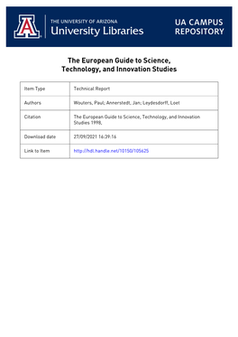 This Guide Can Be Ordered: DGXII-F/4 TSER Central Ofﬁce SDME 4/15 200 Rue De La Loi B-1040 Brussels, Belgium Fax + 32-2-296 21 37