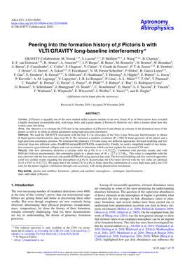 Peering Into the Formation History of Β Pictoris B with VLTI/GRAVITY Long-Baseline Interferometry? GRAVITY Collaboration: M