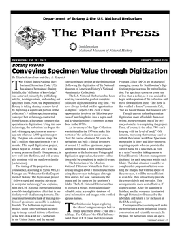 Conveying Specimen Value Through Digitization by Elizabeth Jacobsen and Gary A