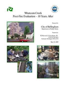 Whatcom Creek Post-Fire Evaluation Report