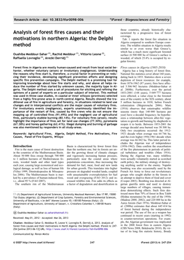 Analysis of Forest Fires Causes and Their Motivations