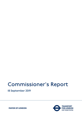 Tfl Commissioner's Report