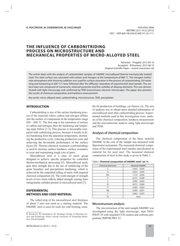 The Influence of Carbonitriding Process on Microstructure and Mechanical Properties of Micro-Alloyed Steel