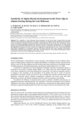 Sensitivity of Alpine Fluvial Environments in the Swiss Alps to Climate Forcing During the Late Holocene