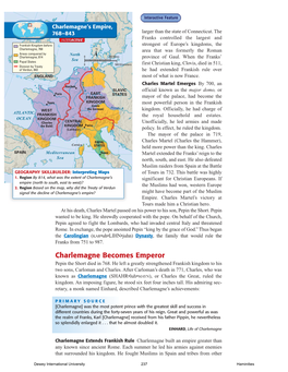 Charlemagne Becomes Emperor Pepin the Short Died in 768