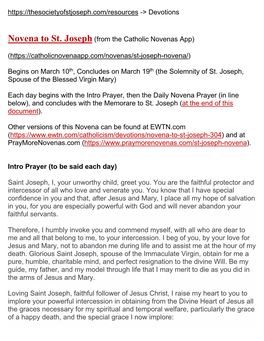 Novena to St. Joseph (From the Catholic Novenas App)