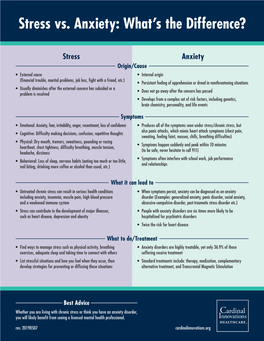 Stress Vs. Anxiety: What's the Difference?