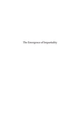 The Emergence of Impartiality Intersections Interdisciplinary Studies in Early Modern Culture