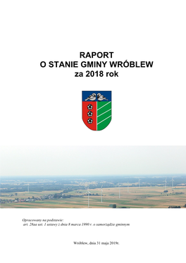 RAPORT O STANIE GMINY WRÓBLEW Za 2018 Rok