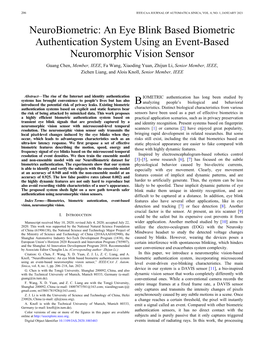 An Eye Blink Based Biometric Authentication System Using An