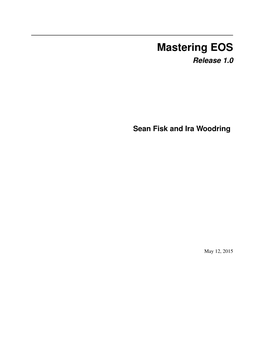 Mastering EOS Release 1.0