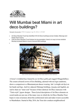 Will Mumbai Beat Miami in Art Deco Buildings?