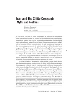 Iran and the Shiite Crescent: Myths and Realities