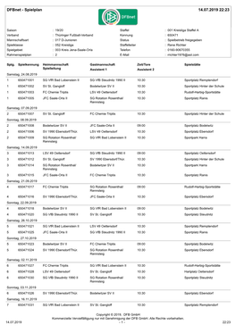 Spielplan 14.07.2019 22:23