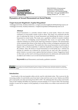 F Sexual Harassment on Social Media