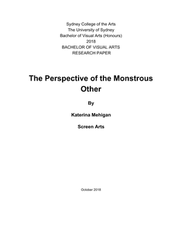 The Perspective of the Monstrous Other