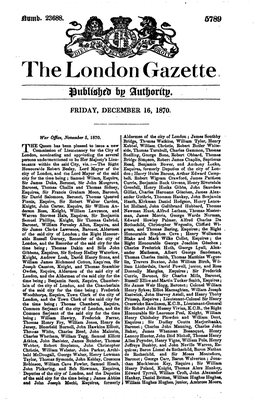 Fhe London Gazette Fcg