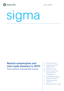 Natural Catastrophes and Man-Made Disasters in 2015