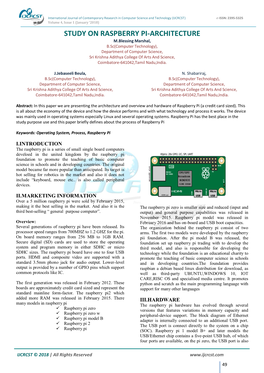 Study on Raspberry Pi-Architecture