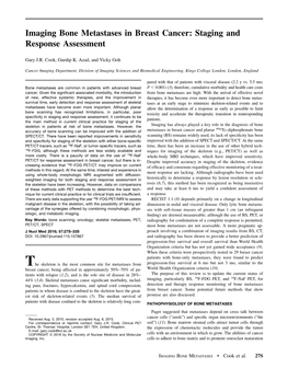 Imaging Bone Metastases in Breast Cancer: Staging and Response Assessment