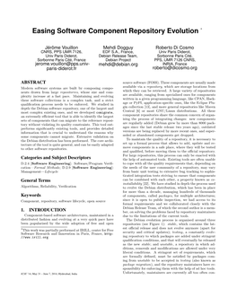 Easing Software Component Repository Evolution ∗