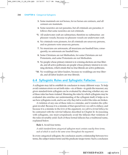 6.4 Syllogistic Rules and Syllogistic Fallacies