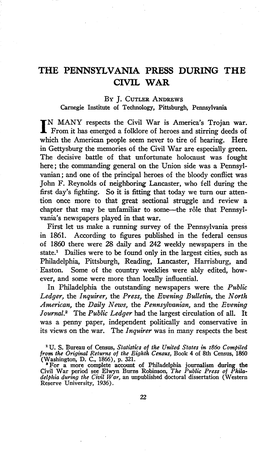 THE PENNSYLVANIA PRESS DURING the CIVIL WAR by J