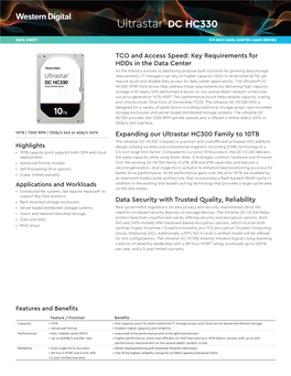 Western Digital Ultrastar DC HC330 Data Sheet