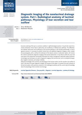 Diagnostic Imaging of the Nasolacrimal Drainage System. Part