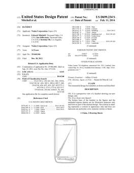 Patent No.: * S'e